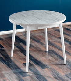 Hanah Home Mesa de Comedor Redonda Stil Antik - Antiguo y Blanco